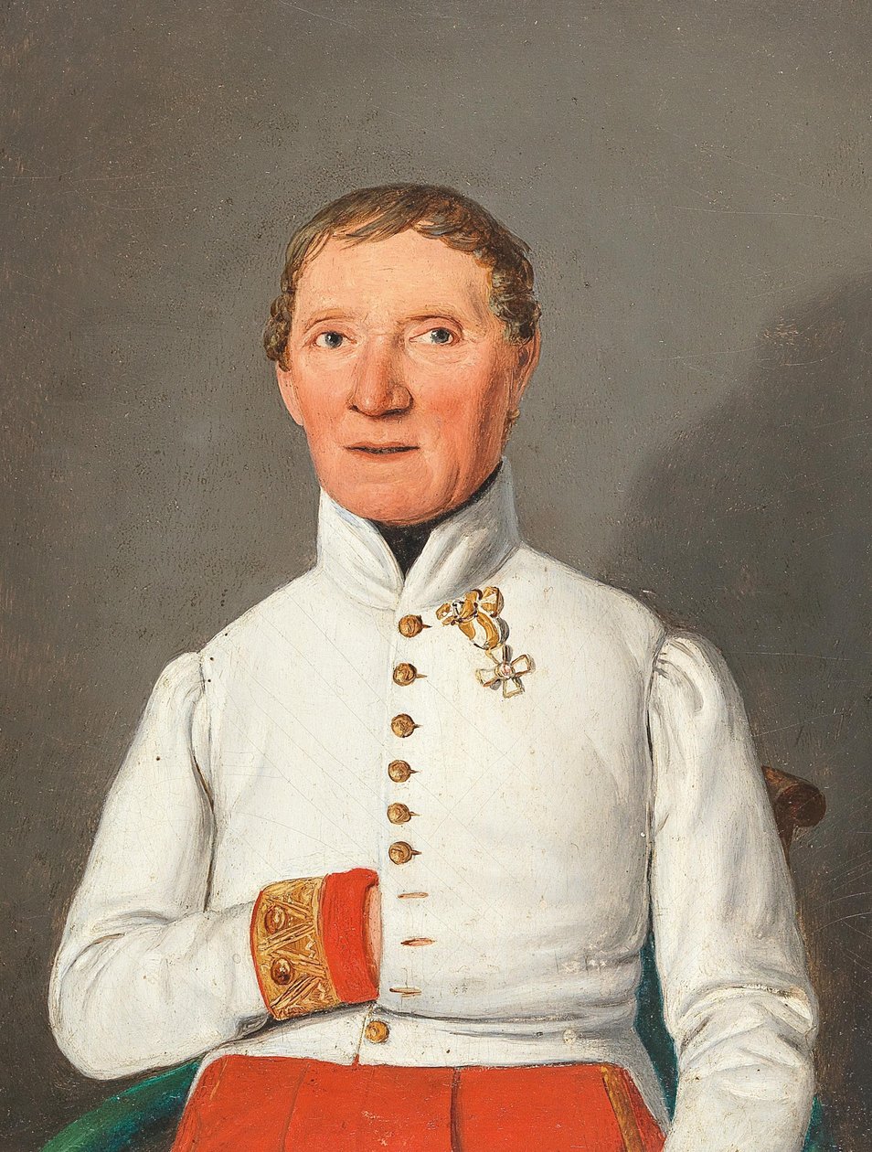 Porträtt av Friedrich Hoffmann von Donnersberg 1769-1848, 1842. av Matthias Rudolf Toma