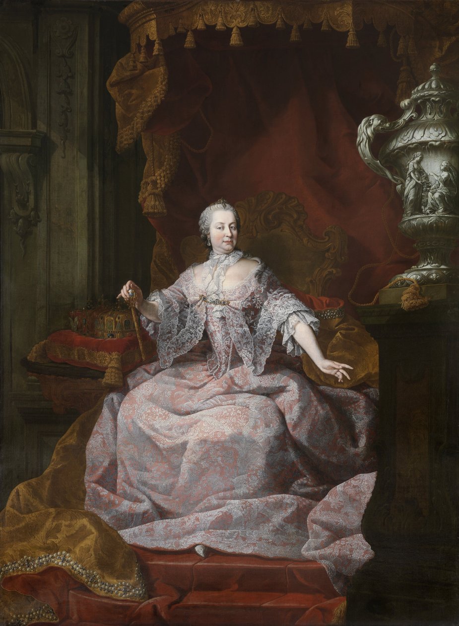 Porträtt av kejsarinnan Maria Theresia av Österrike 1717-1780, 1750-talet av Matthias de Visch