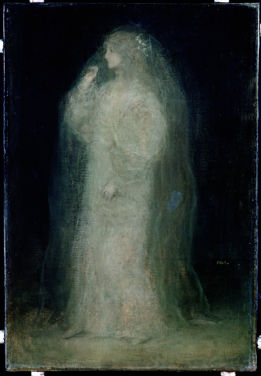 Bruden eller novisen tar slöjan, ca 1887 av Matthijs Maris