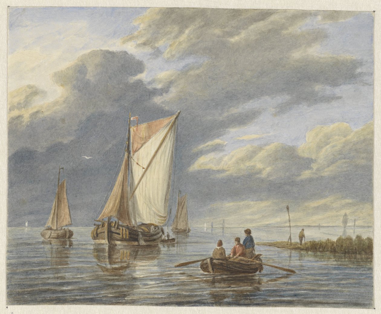 Båtar på vattnet av Matthijs Maris