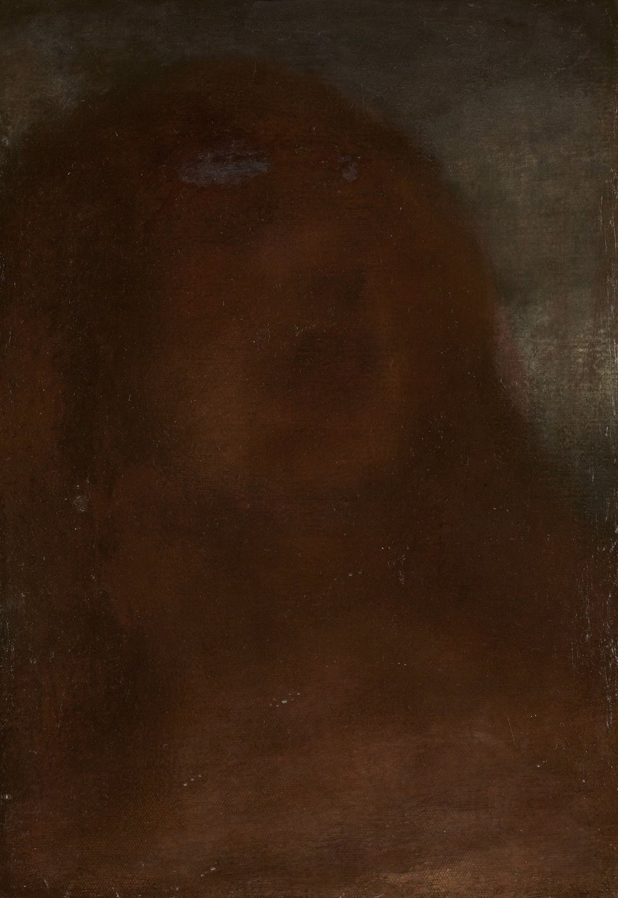 Huvudet på en kvinna som heter "A fair beauty" av Matthijs Maris