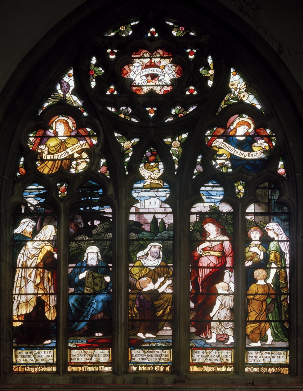 The Virtuous Woman, Holy Trinity, Leamington Spa, Cottier & Co, ca 1890 av Matthijs Maris