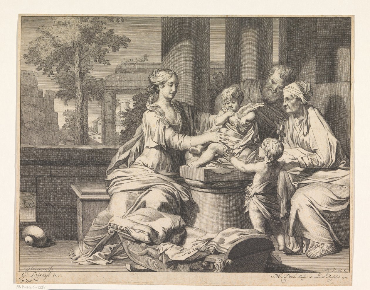 Helig familj med Zacharias, Elisabeth och Johannes Döparen av Matthijs Pool