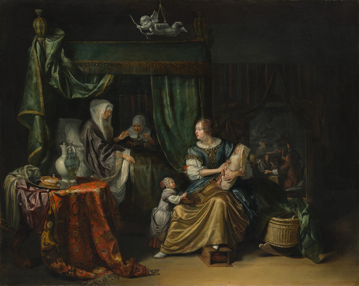 Det nyfödda barnet, 1675. av Matthys Naiveu