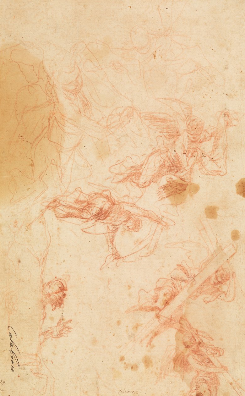 Angels Carrying the Holy Cross and Shroud. av Mattia Preti