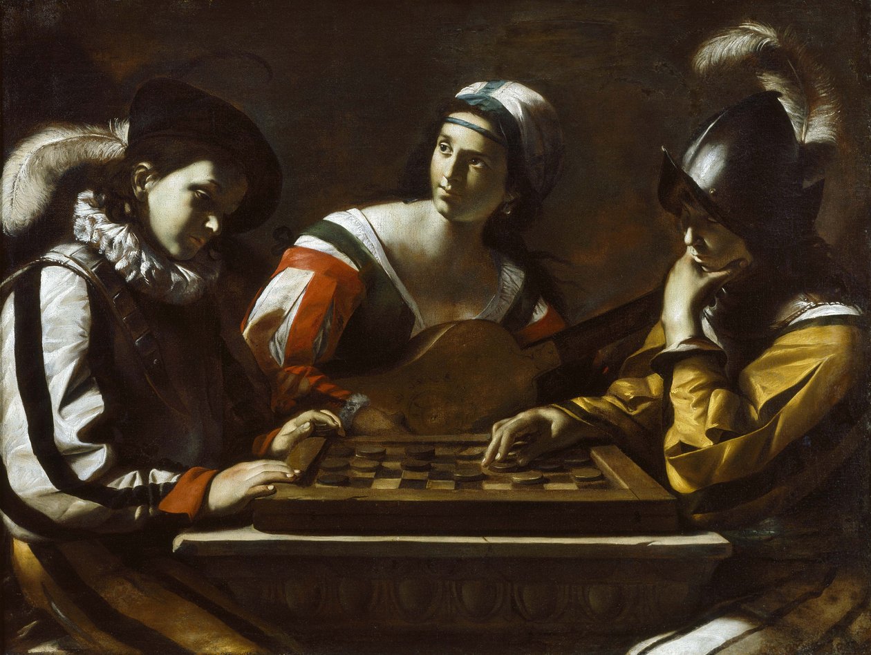 Damspel, 1630-talet av Mattia Preti