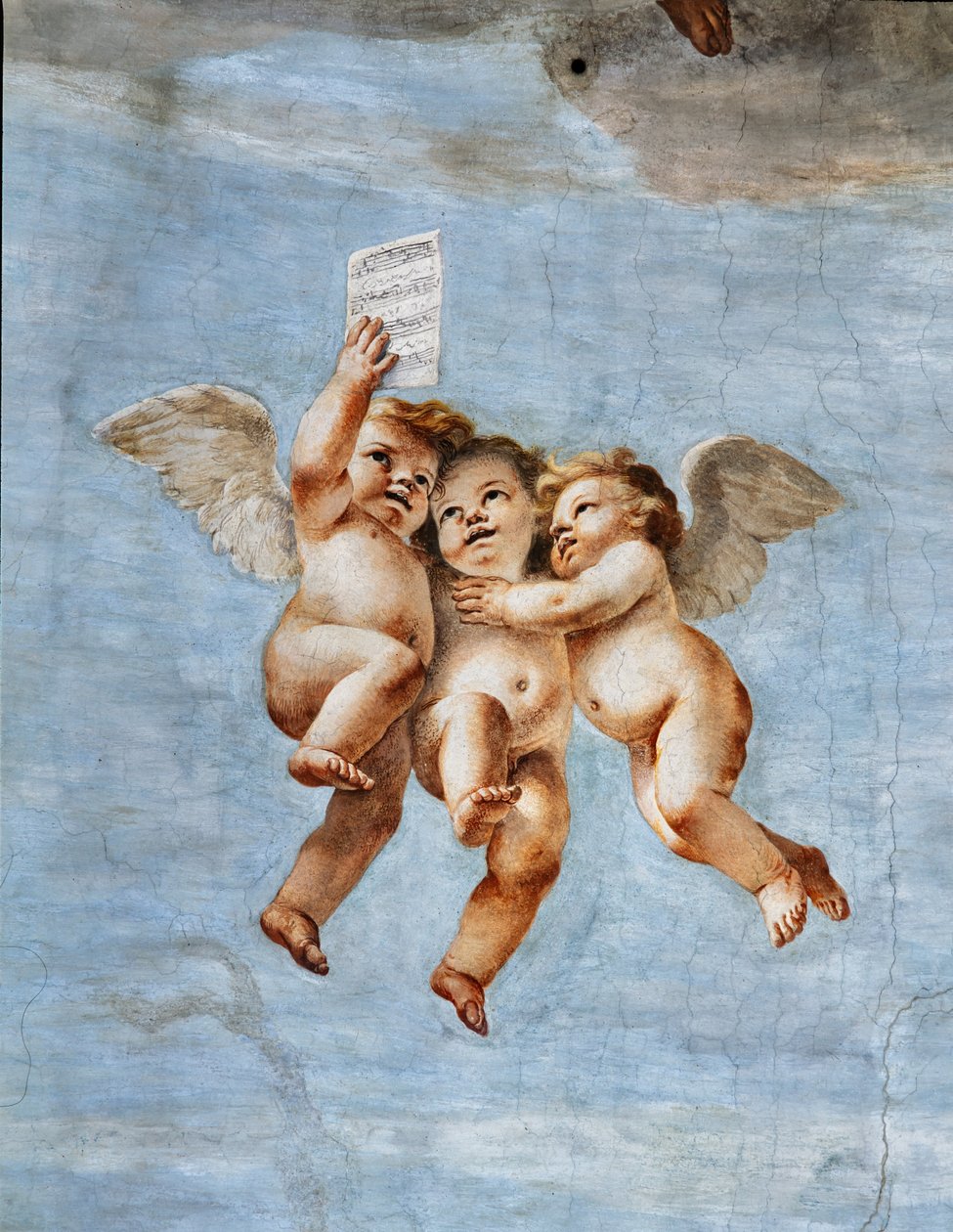 Änglarnas konserter, detalj av Mattia (1613 99) Preti