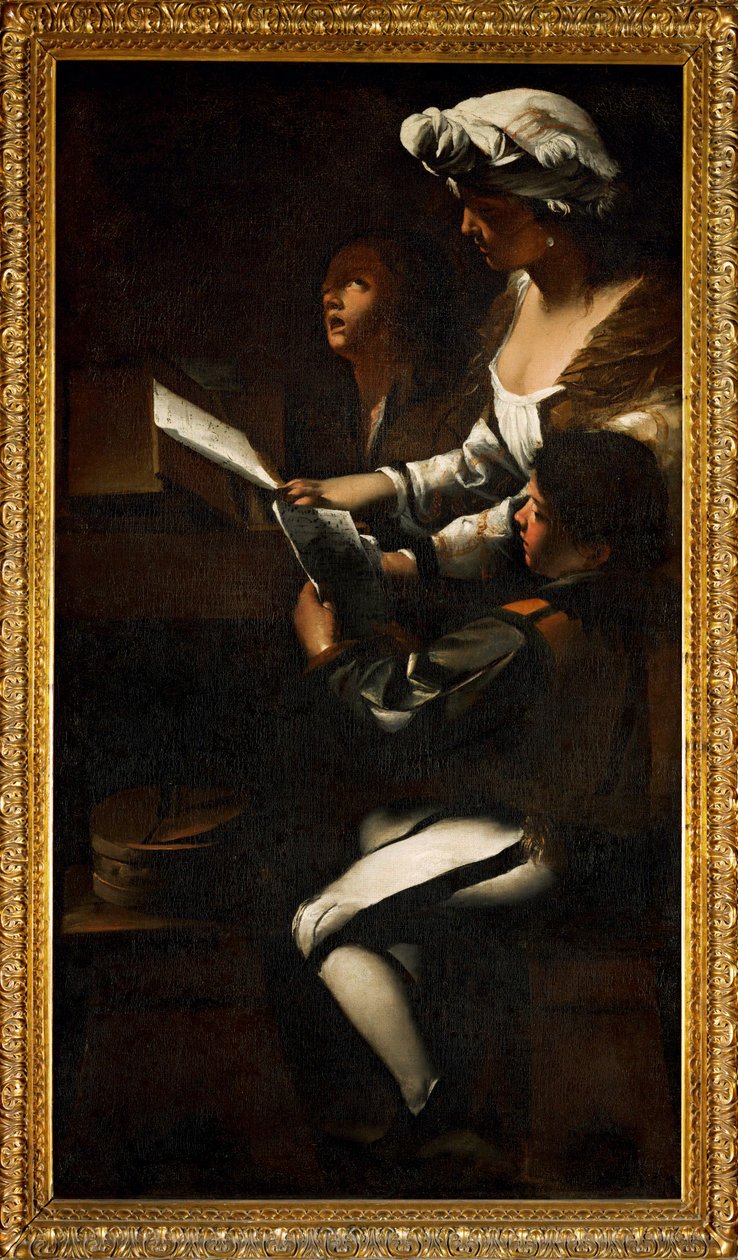 Sångare, omkring 1630 (målning på duk) av Mattia (1613-99) Preti