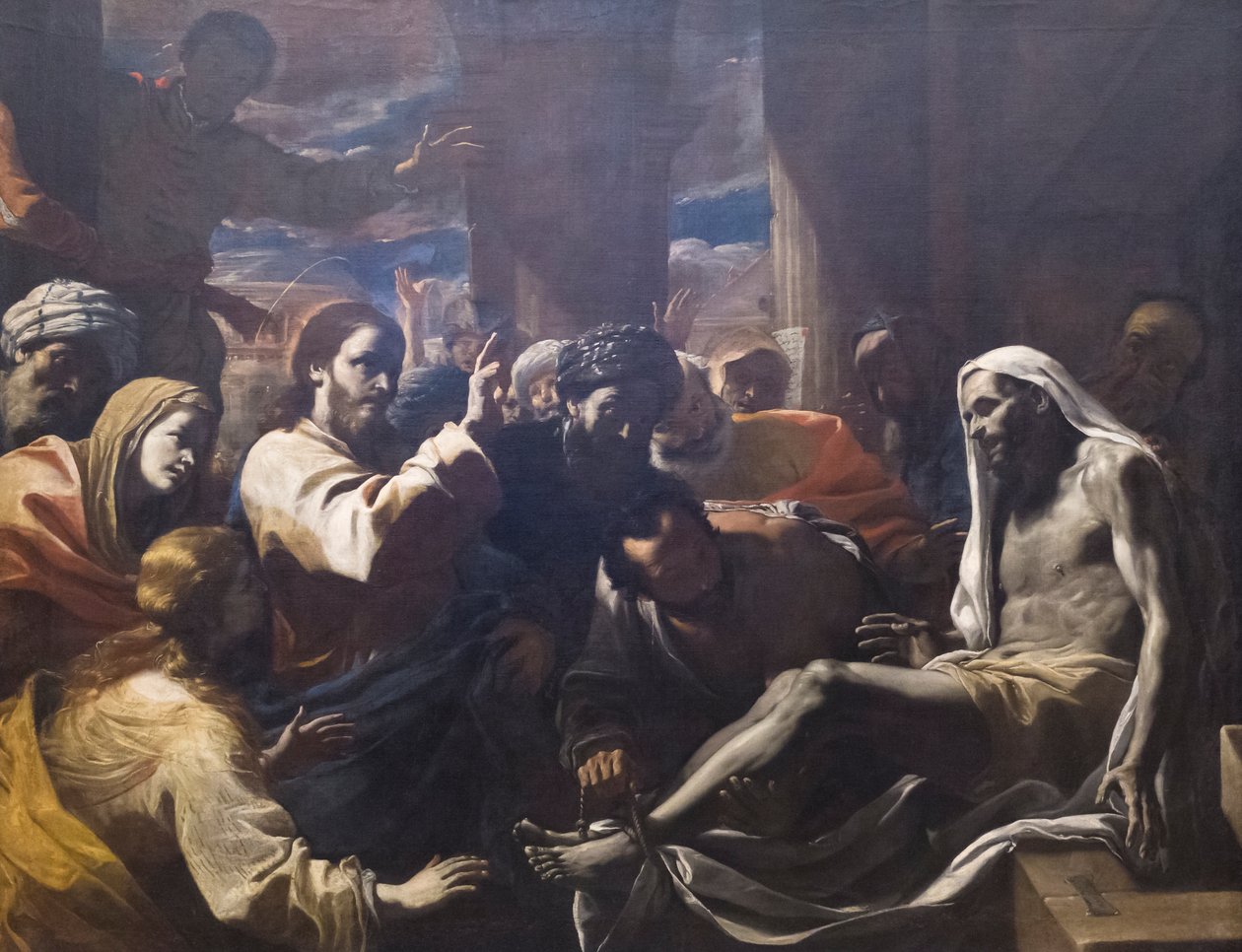 Lasarus uppståndelse av Mattia (1613-99) Preti