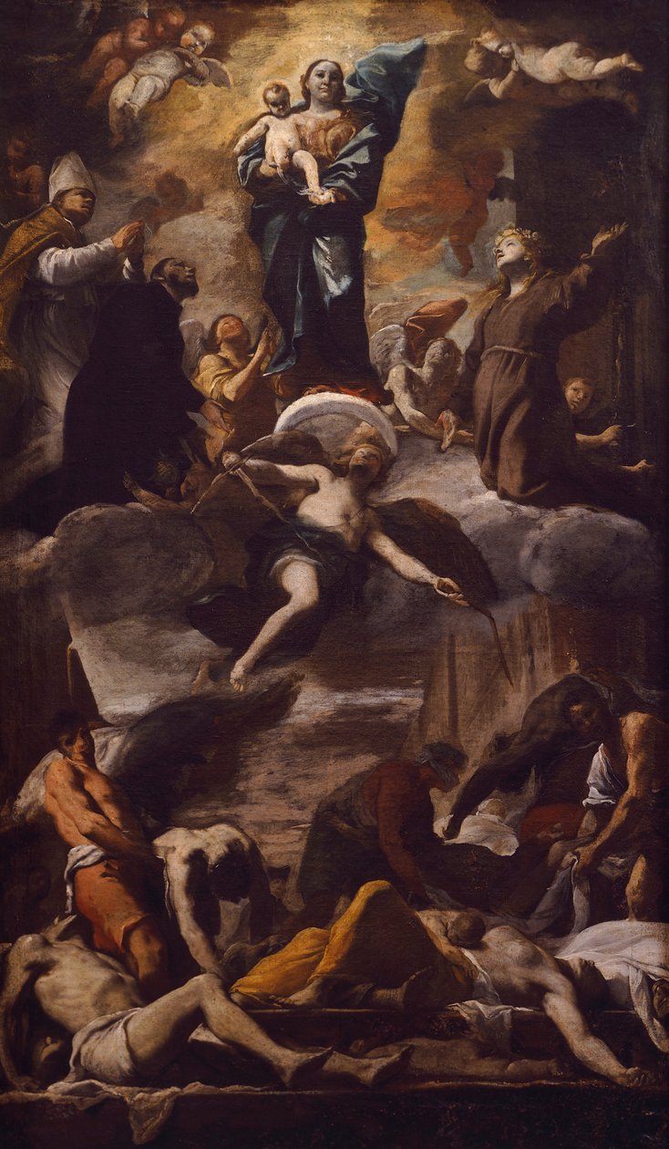 Neapelpesten, ca. 1660 (olja på duk) av Mattia Preti
