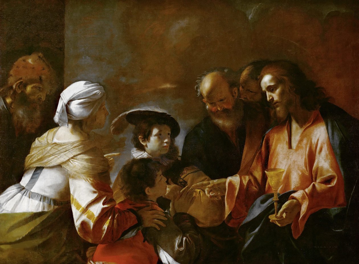 Kristus välsignar barnen Låt de små barnen komma till mig, c. 1635. av Mattia Preti