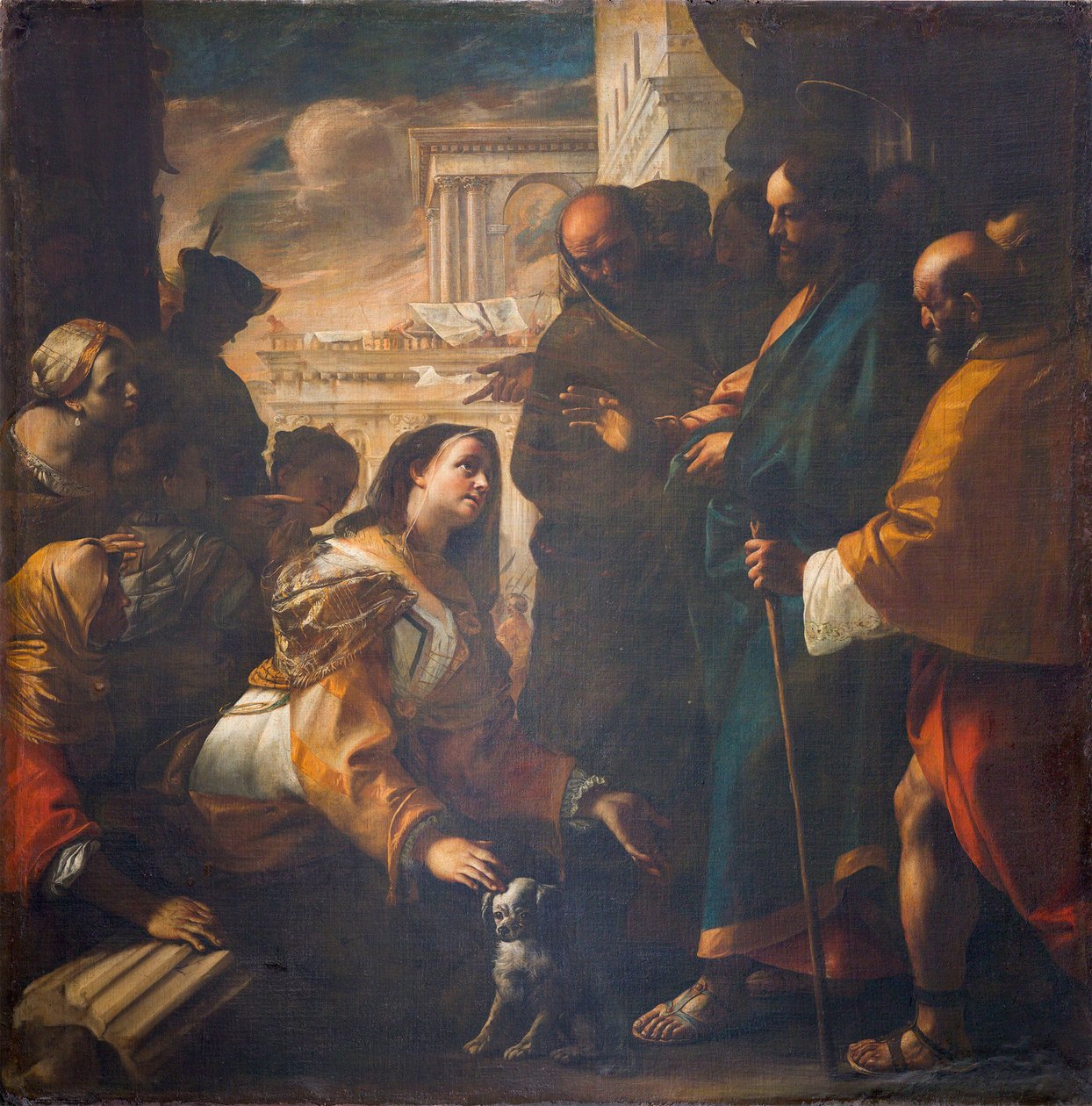 Kristus och kvinnan från Kanaan, 1646-1647. av Mattia Preti