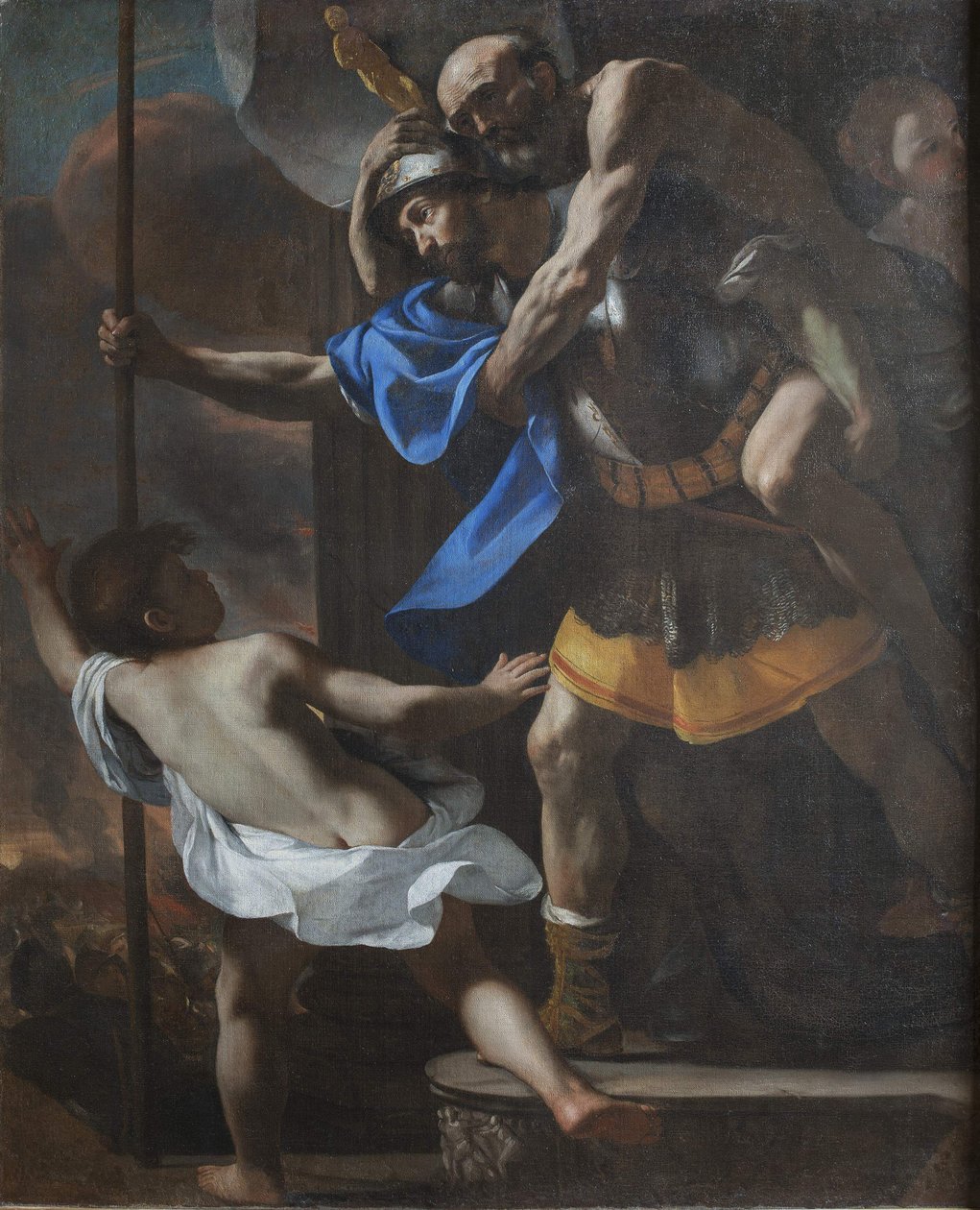 Flykten från Troja, 1635-1640. av Mattia Preti