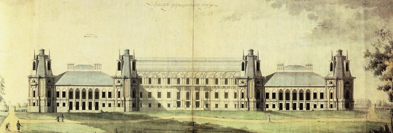 Tsaritsyno-palatset, ca. 1796 av Matvey Fyodorovich Kazakov