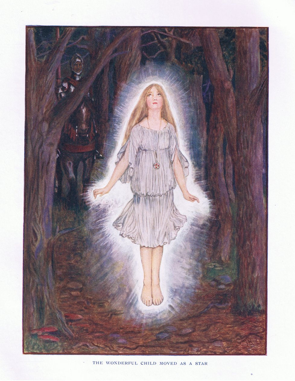 Det underbara barnet rörde sig som en stjärna, illustration från Lady And Fairy Tales, 1914 av Maud Tindal Atkinson