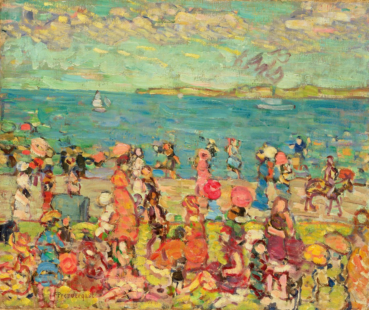 Strandscen, ca 1912-13 av Maurice Brazil Prendergast