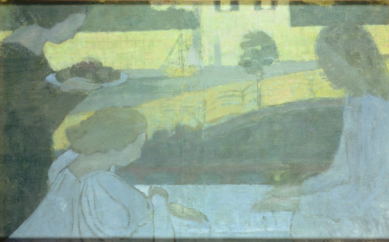 Martha och Maria, första versionen på baksidan av den färdiga målningen, 1896 (se 184139) av Maurice Denis