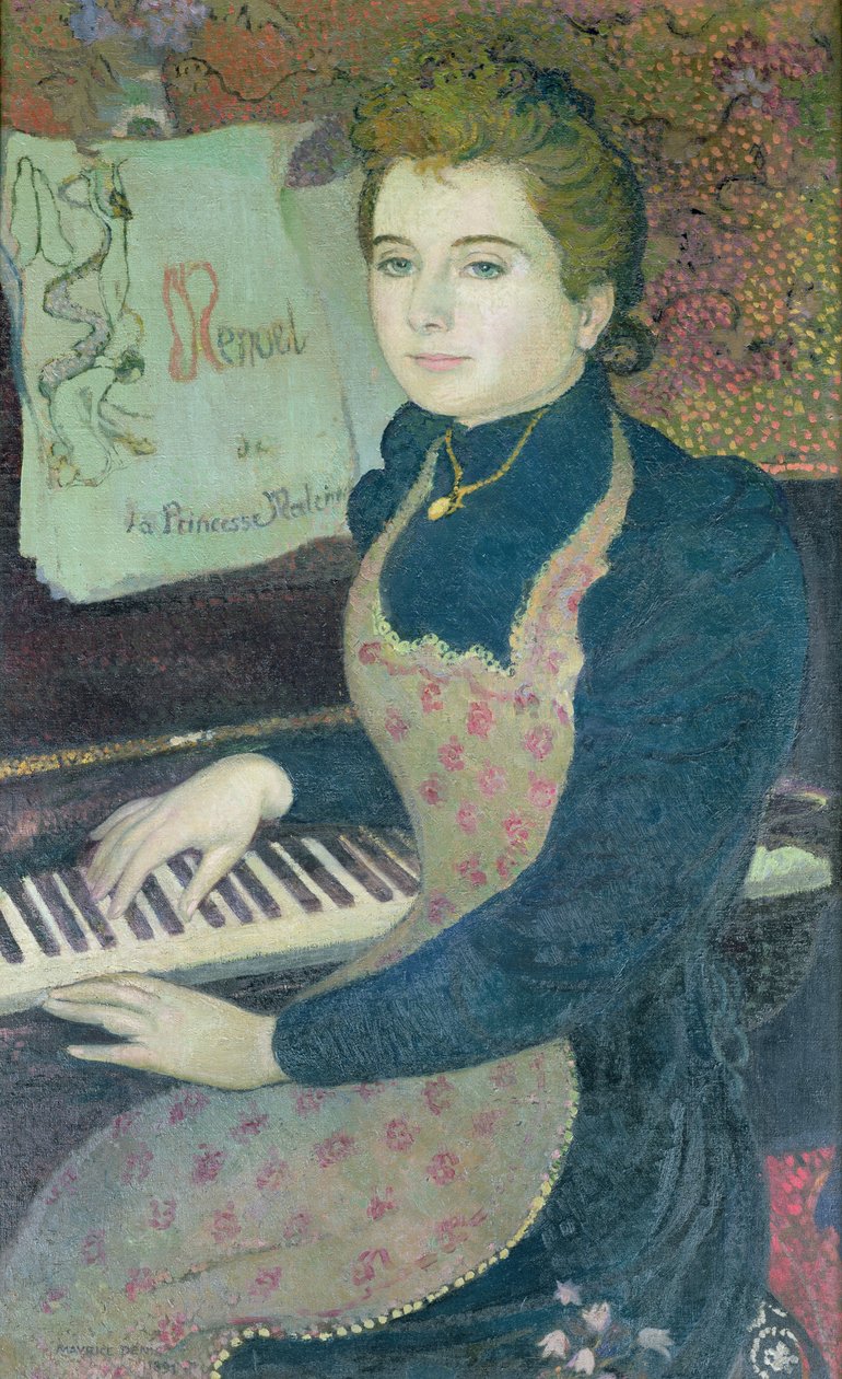 Marthe vid pianot eller prinsessan Maleines menuett, 1891 av Maurice Denis