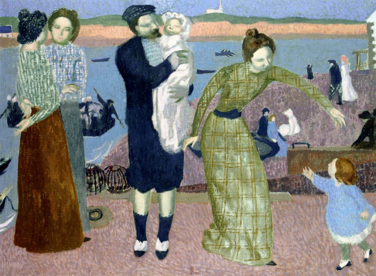 Parisare vid havet, 1899 av Maurice Denis