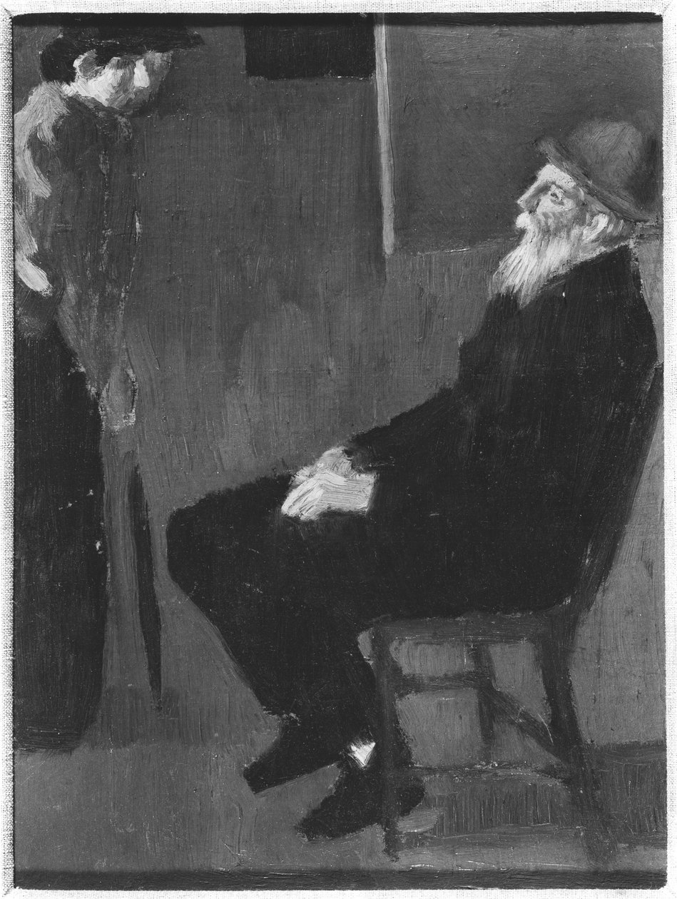 Pierre Auguste Renoir (1841-1919) och Mademoiselle Beaudot, 1911 (olja på kartong) av Maurice Denis