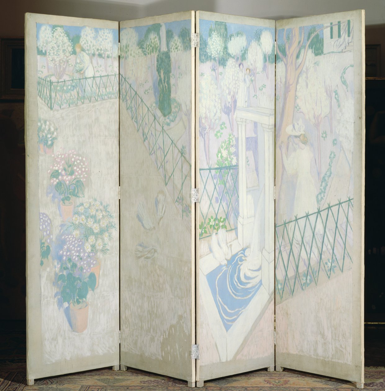 Skärm med duvor, c.1896 av Maurice Denis