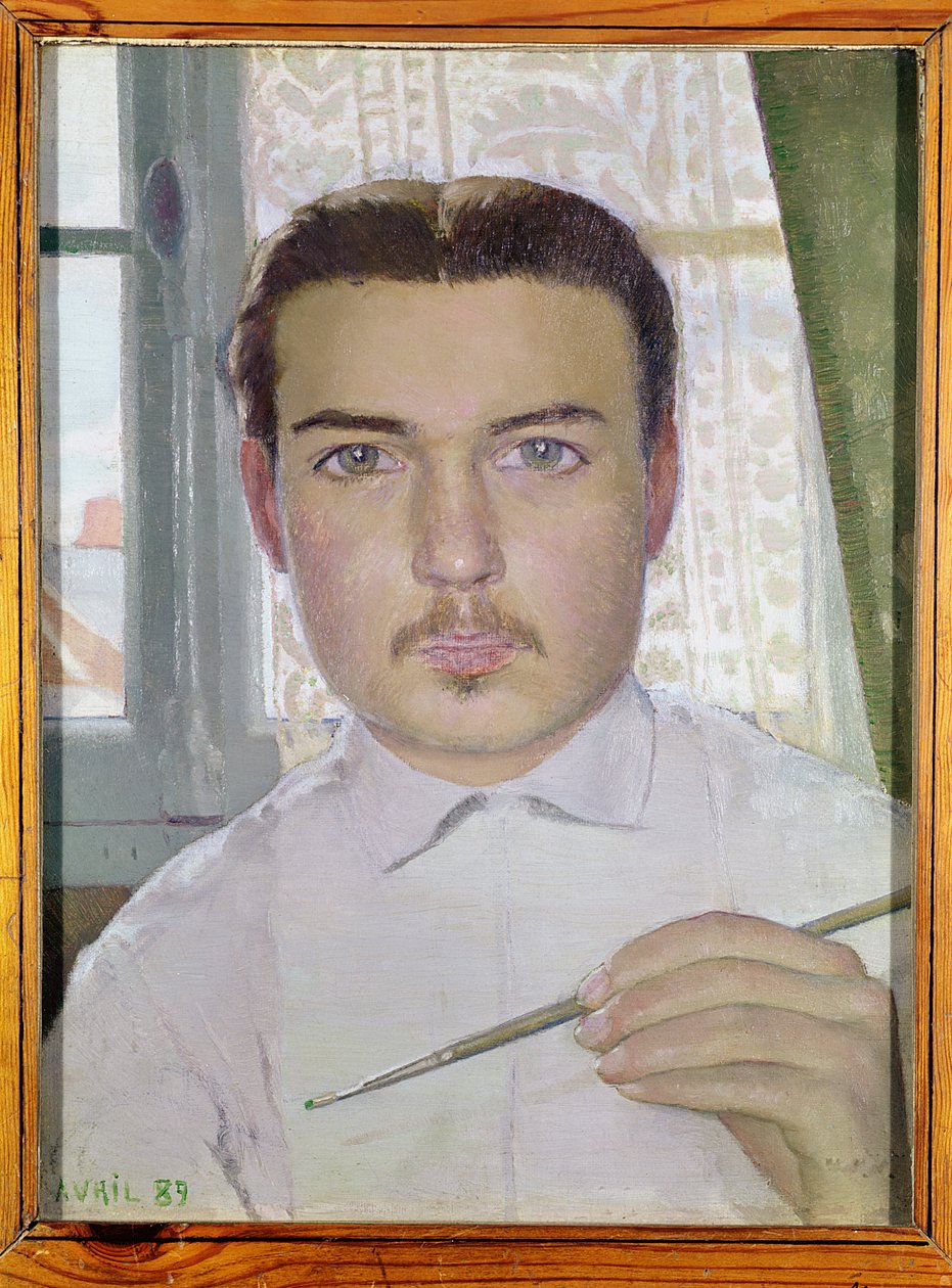 Självporträtt 18 år, april 1889 av Maurice Denis
