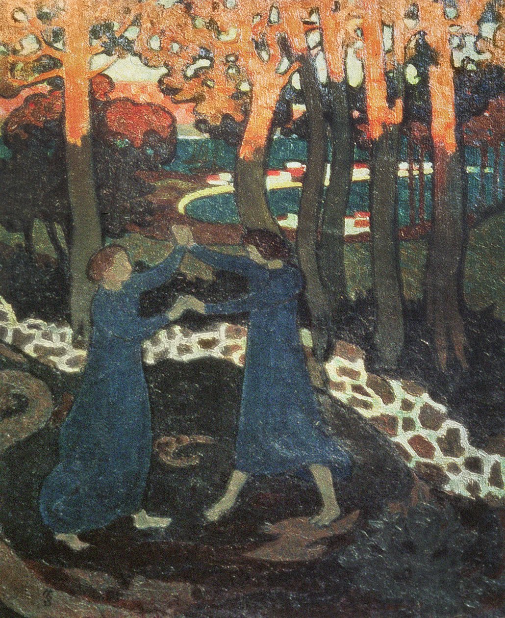 Kampen mellan Jakob och ängeln av Maurice Denis