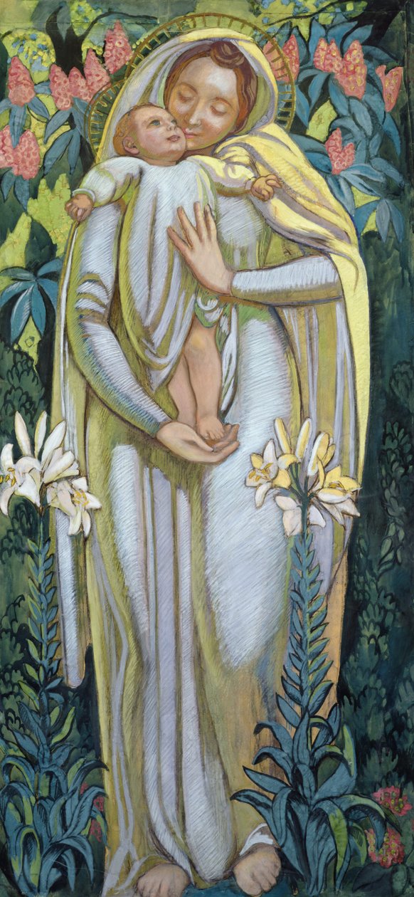 Jungfrun med en kyss, 1919 av Maurice Denis