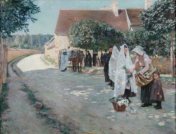 En ung flickas begravning, 1888 av Maurice Eliot