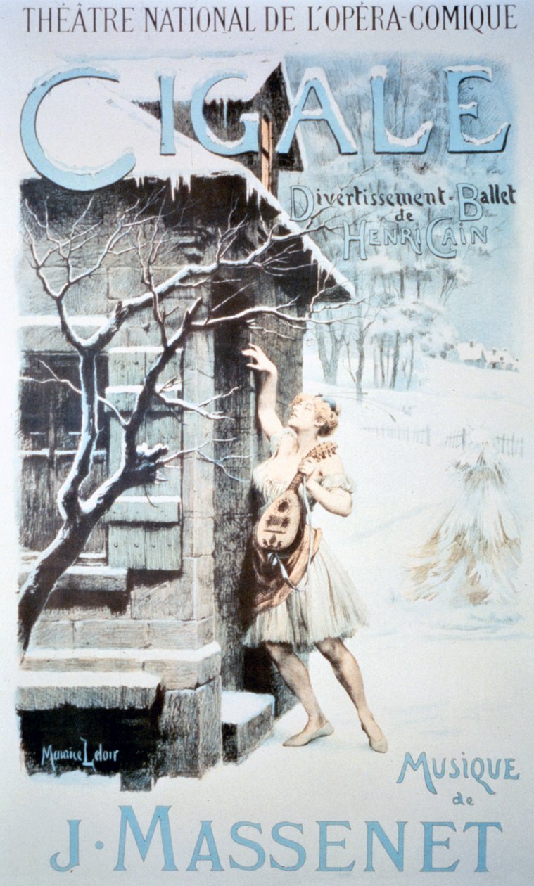 Cigale, balett av Jules Massenet koreograferad av Henri Cain på Theatre Nationale de lOpera Comique av Maurice Leloir