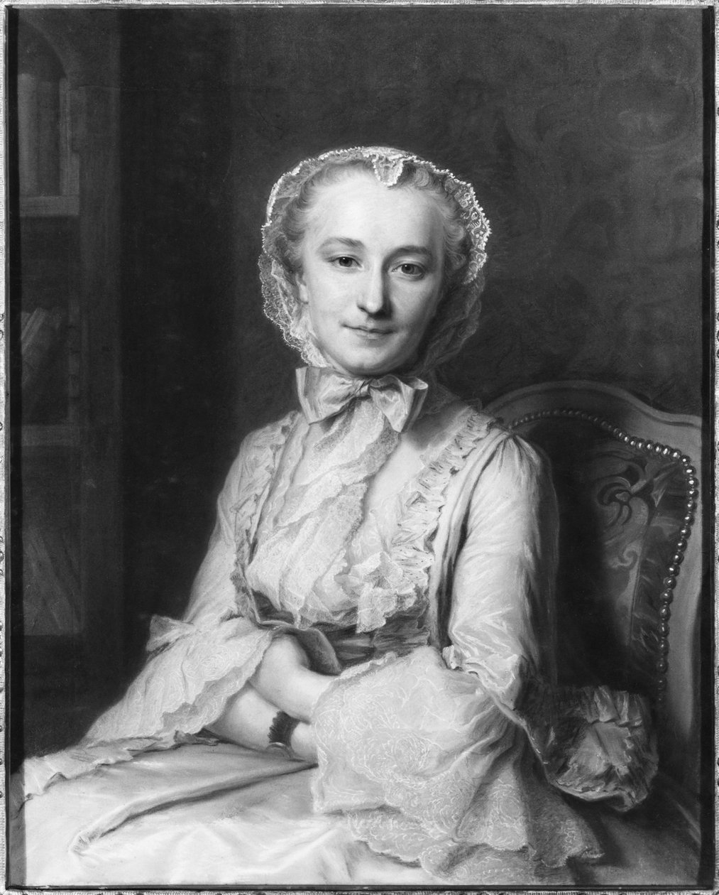 Mademoiselle Marie Salle, 1741 (pastell på papper) av Maurice Quentin de La Tour