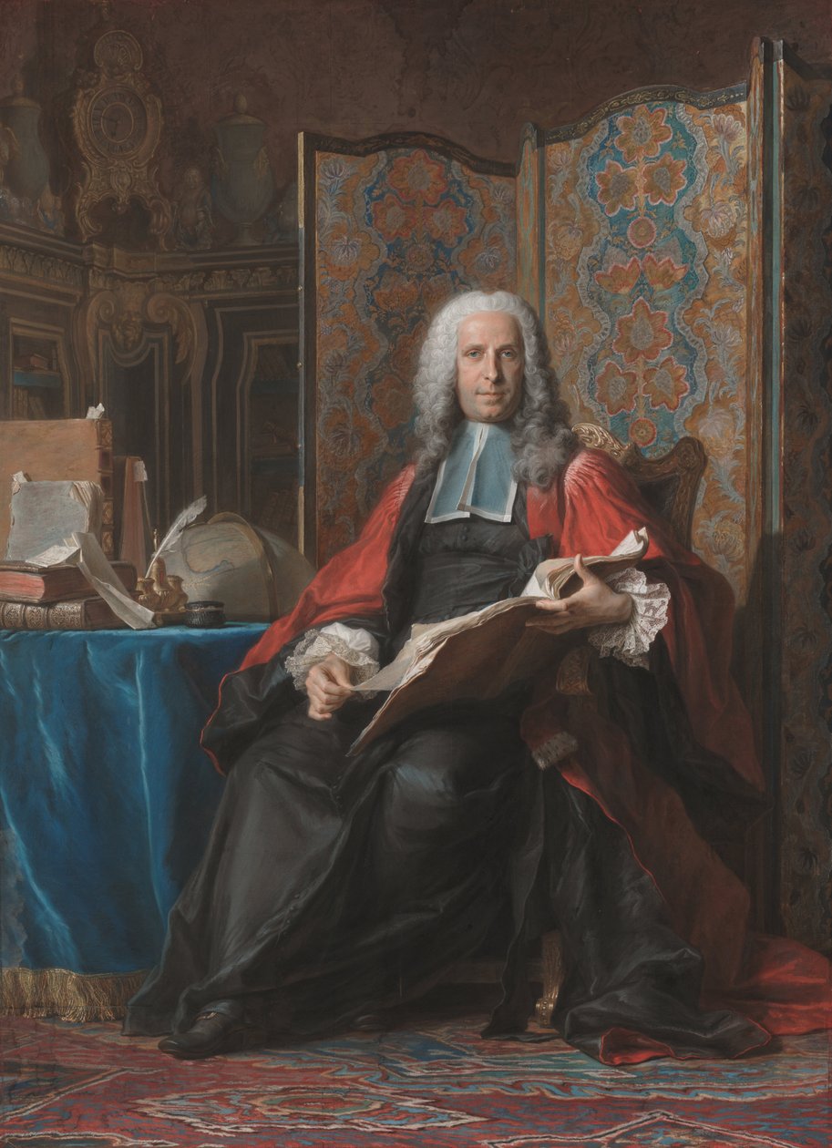 Portrait of Gabriel Bernard de Rieux av Maurice Quentin de La Tour