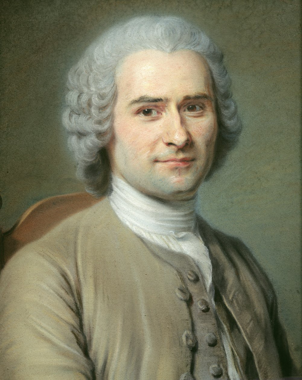 Porträtt av Jean Jacques Rousseau (1712-78) (pastell på papper) av Maurice Quentin de La Tour