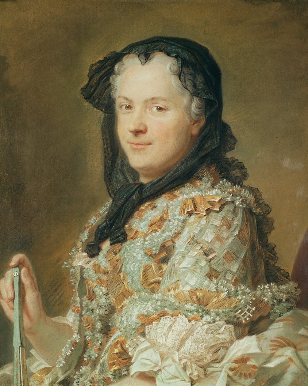 Porträtt av Maria Leszczynska, drottning av Frankrike och Navarra, 1744-48 (pastell) av Maurice Quentin de La Tour