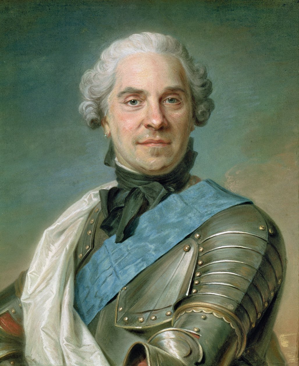 Porträtt av Maurice (1696-1750) greve av Saxe (pastell på papper) av Maurice Quentin de La Tour