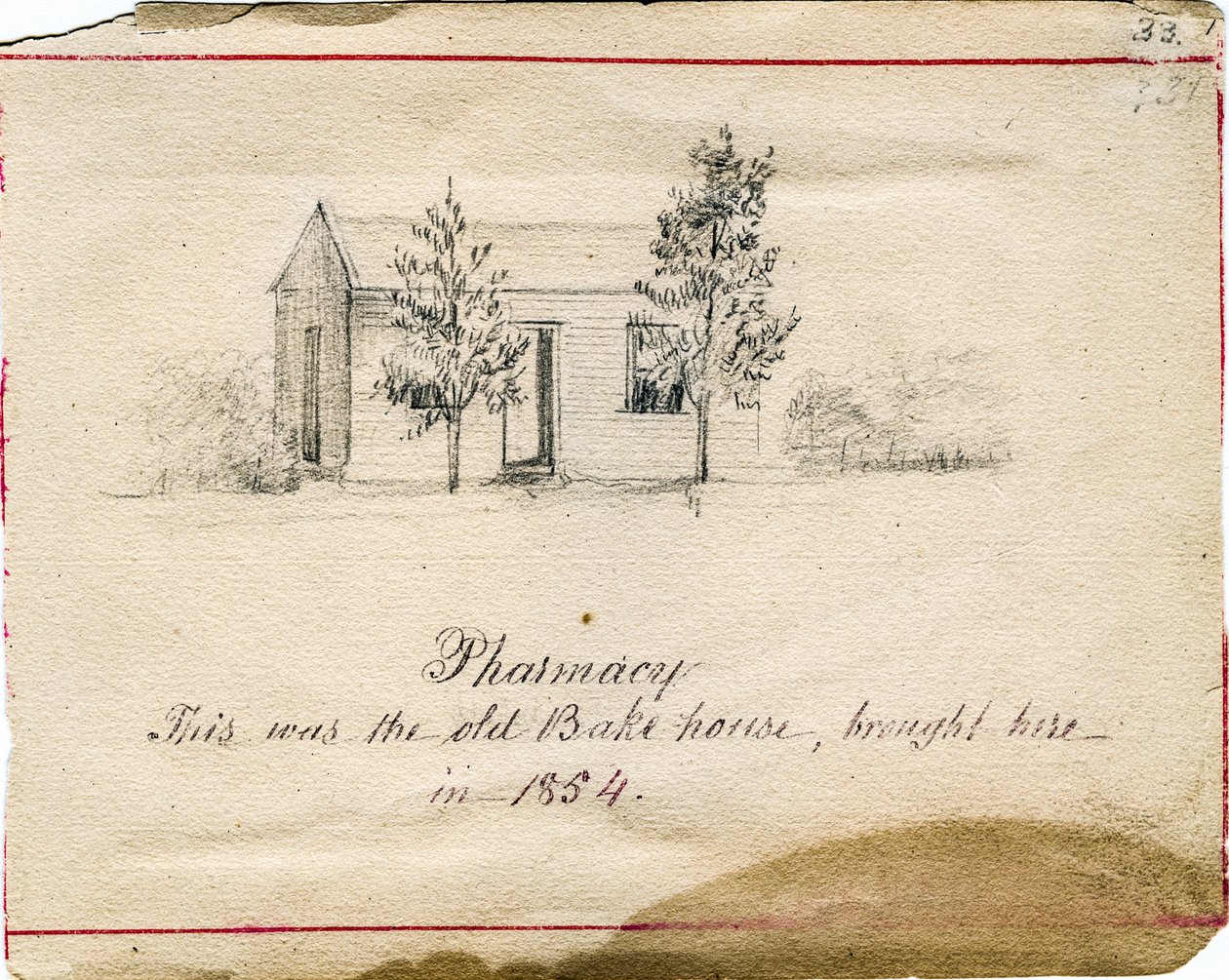 Apotek på grund av Sisters of Providence of Saint Mary-of-the-Woods, Indiana av Maurice Schnell
