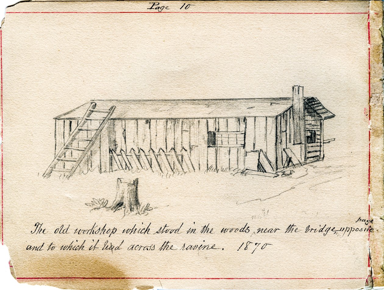 Verkstad på området för Försynssystrarna i Saint Mary-of-the-Woods, Indiana, 1870 av Maurice Schnell