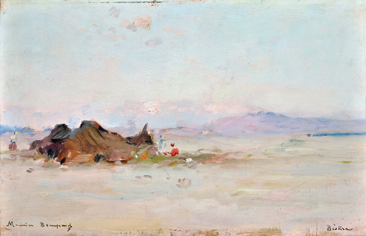 Läger i öknen, Biskra (Algeriet) av Maurice Bompard