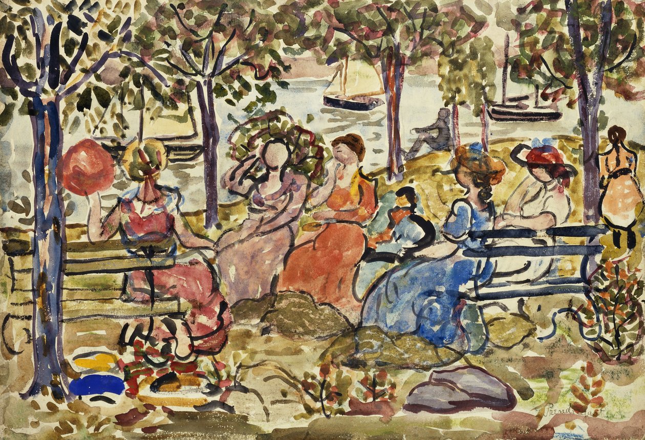 Eftermiddag i parken, av Maurice Brazil Prendergast