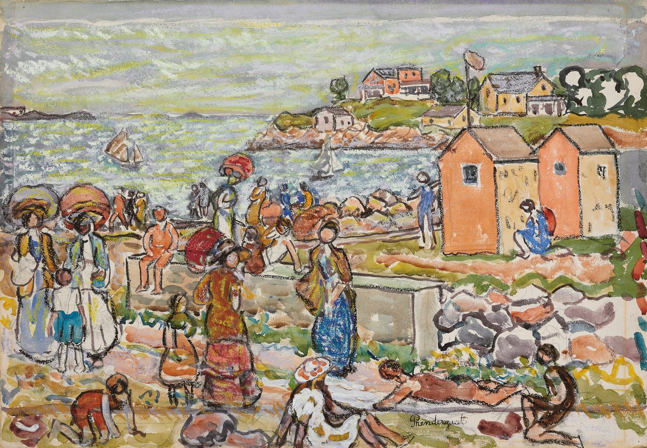 Badare och barnvagnar, c.1919 av Maurice Brazil Prendergast