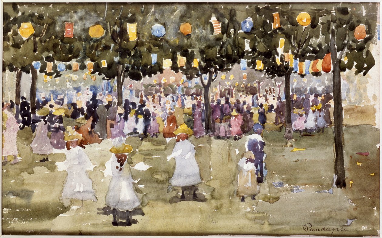 Central Park, New York City, 4 juli av Maurice Brazil Prendergast