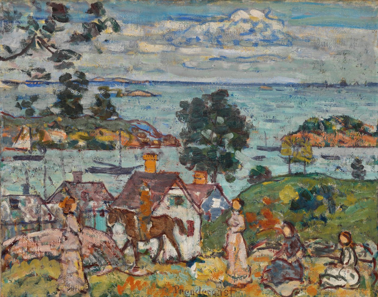Gloucesters hamn av Maurice Brazil Prendergast