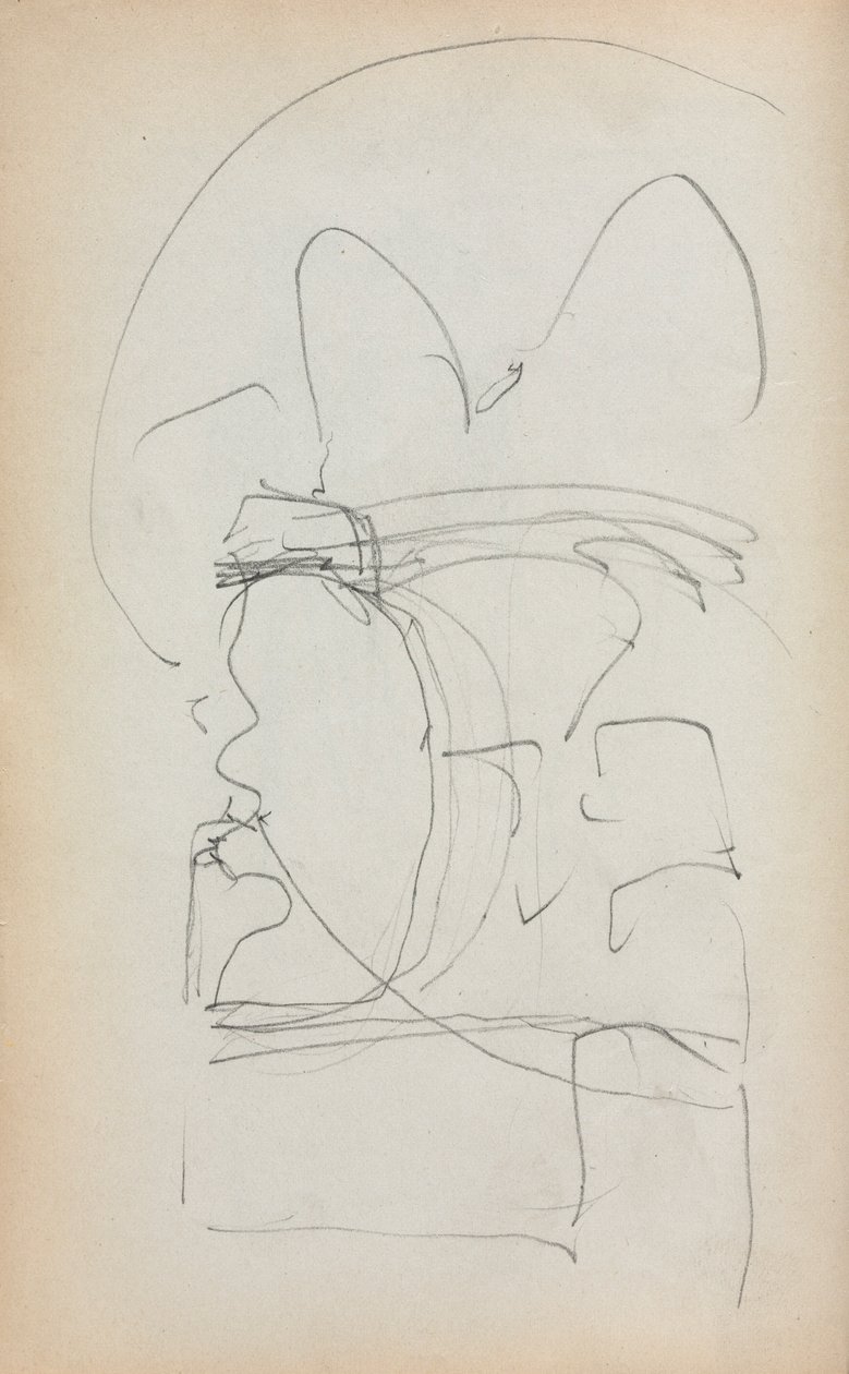 Italiensk skissbok: abstrakt skiss sida 5, 1898-1899. av Maurice Brazil Prendergast