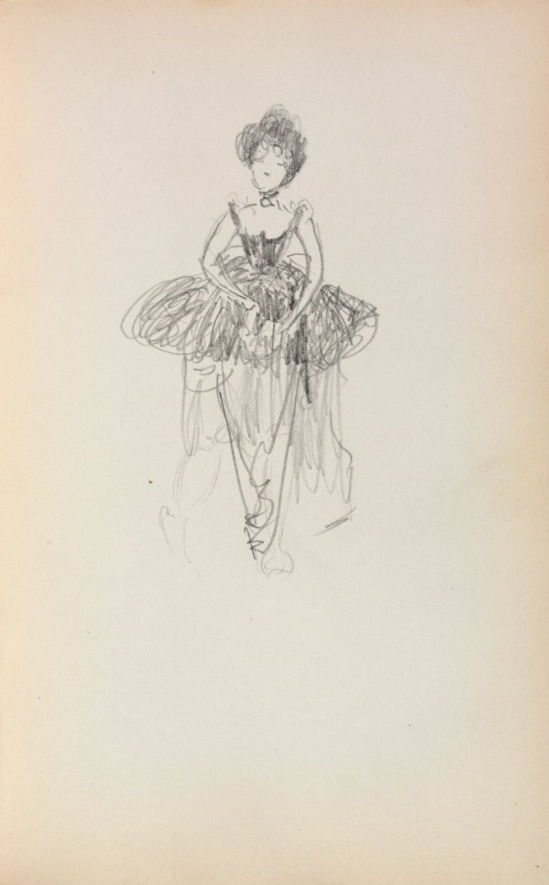 Italiensk skissbok: Ballerina sida 231, 1898-1899. av Maurice Brazil Prendergast