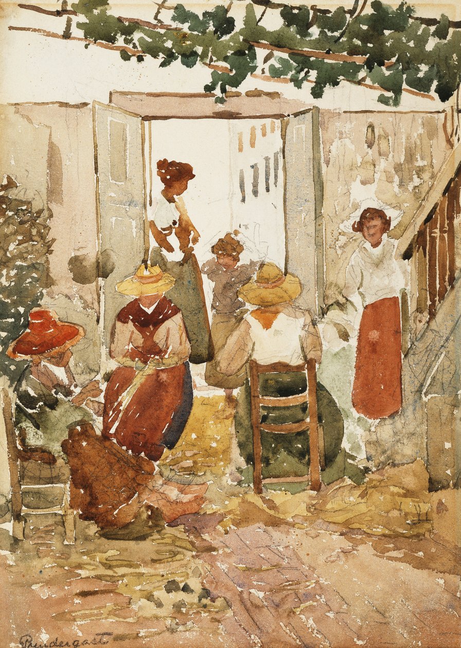 Spetsmakare, Venedig, 1898 av Maurice Brazil Prendergast