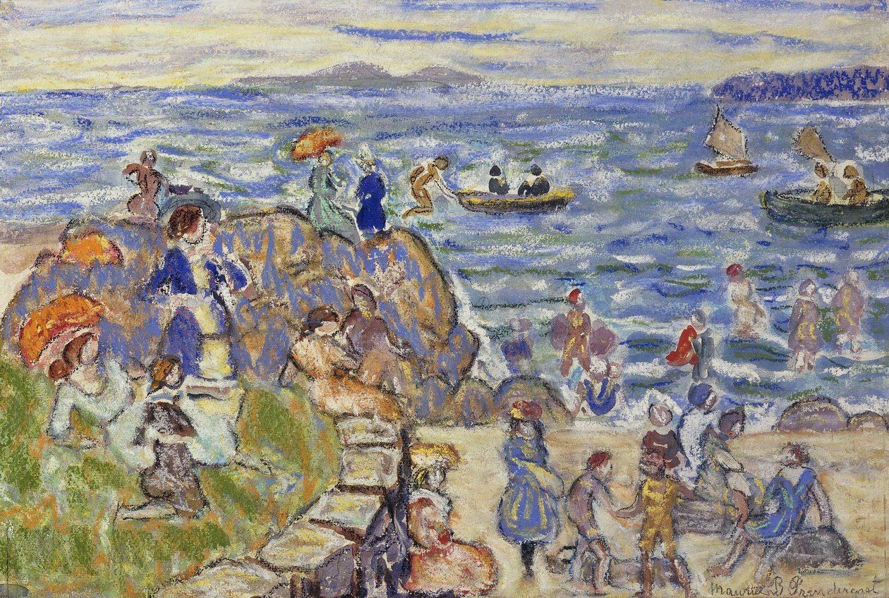 Massachusetts Beach Scene, av Maurice Brazil Prendergast