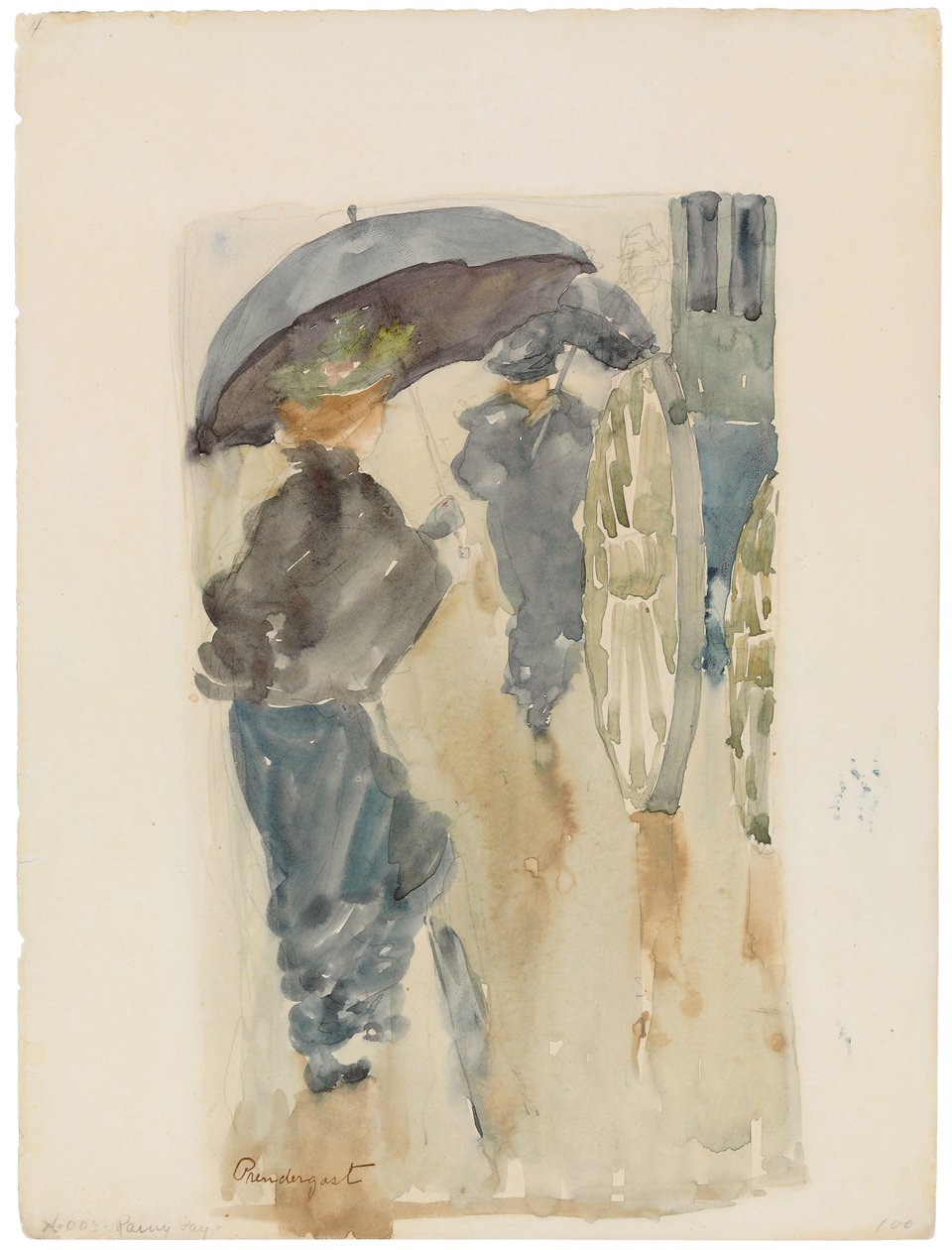 Regnig dag, ca 1893-94 av Maurice Brazil Prendergast