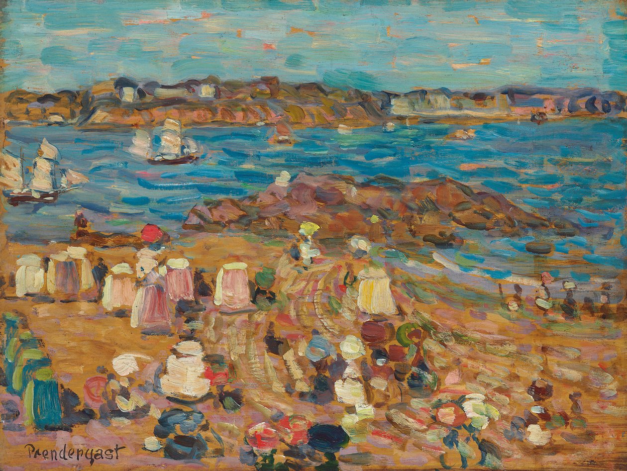 Studie av Malo: The Border of the Sea, c.1907 av Maurice Brazil Prendergast