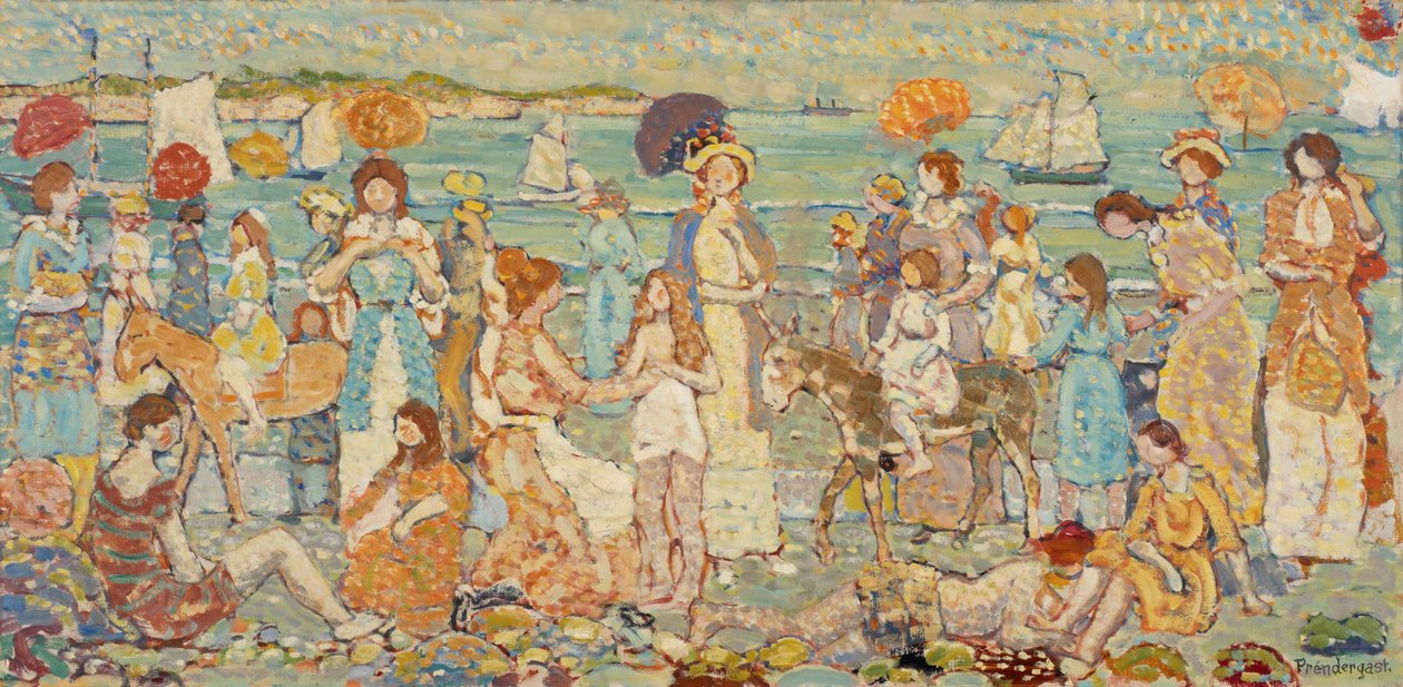 The Beach "No. 3""" av Maurice Brazil Prendergast