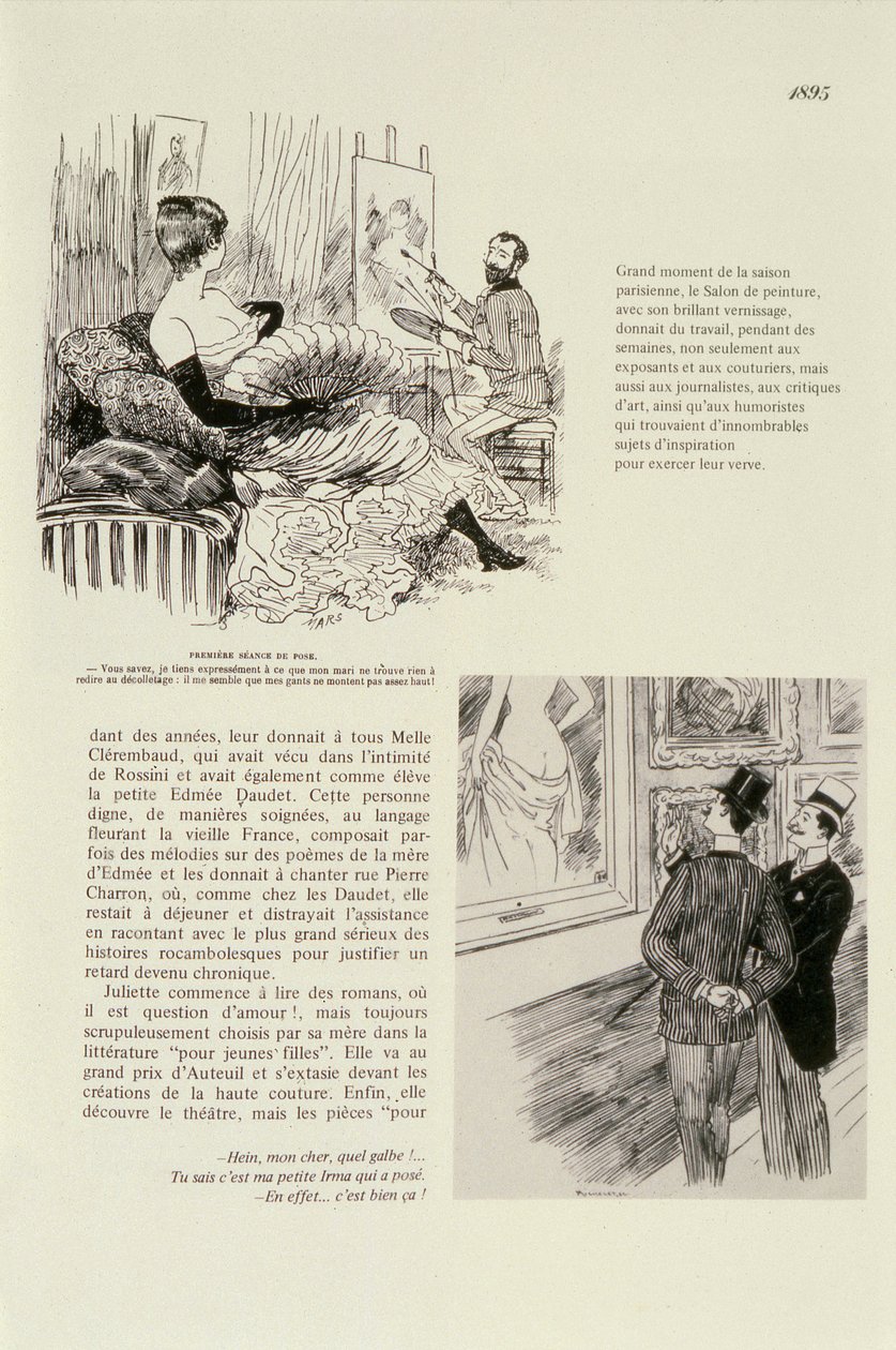 Första sittande för ett porträtt, 1895 av Maurice Charles Mathieu Bonvoisin